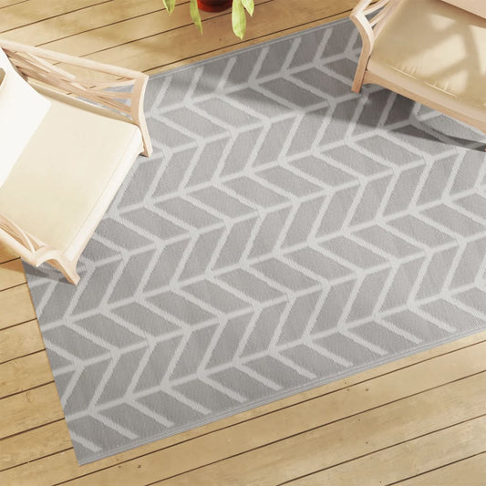 Tapis extérieur gris 140x200 cm PP