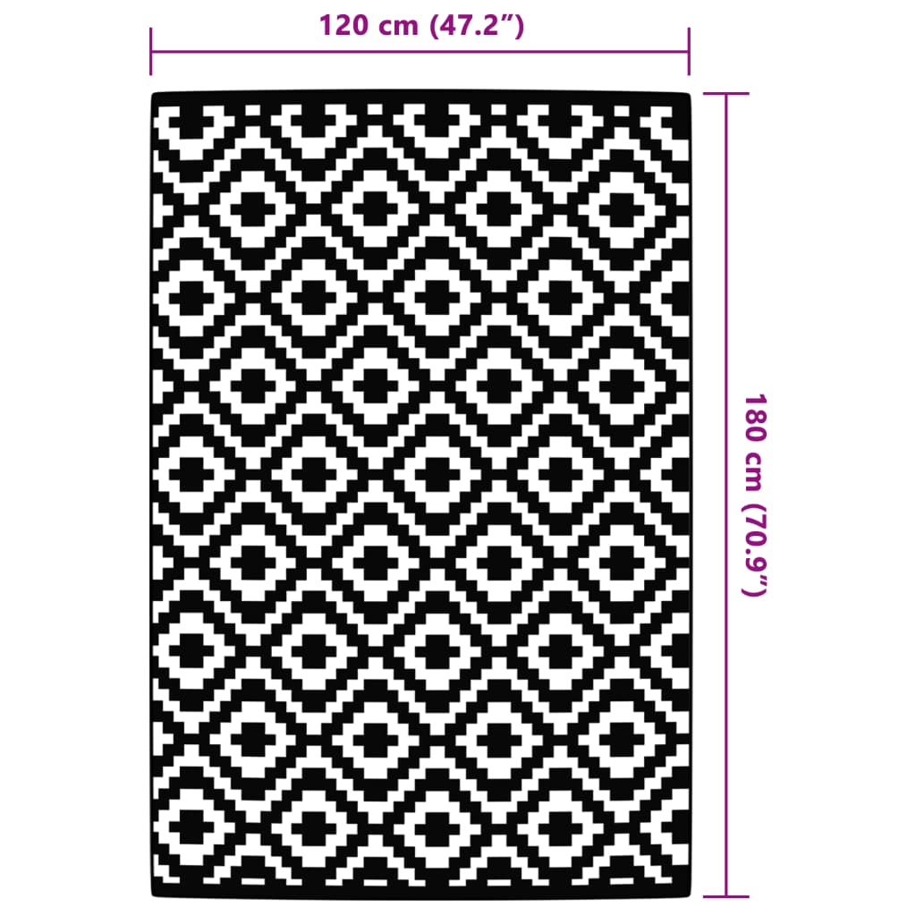 Outdoor carpet ARAKIL gray 120x180 cm PP