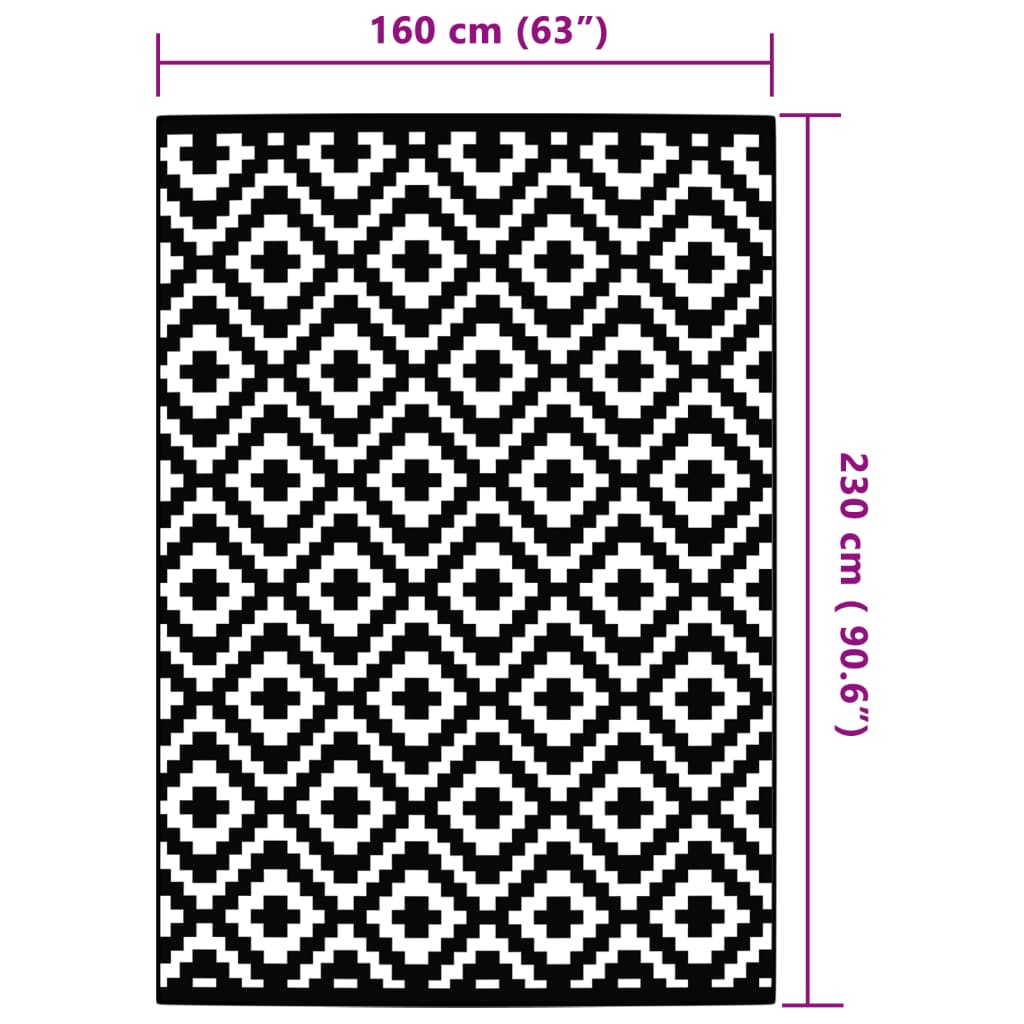 Outdoor carpet ARAKIL gray 160x230 cm PP
