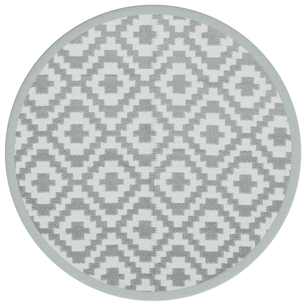 Tapis extérieur gris Ø120 cm PP