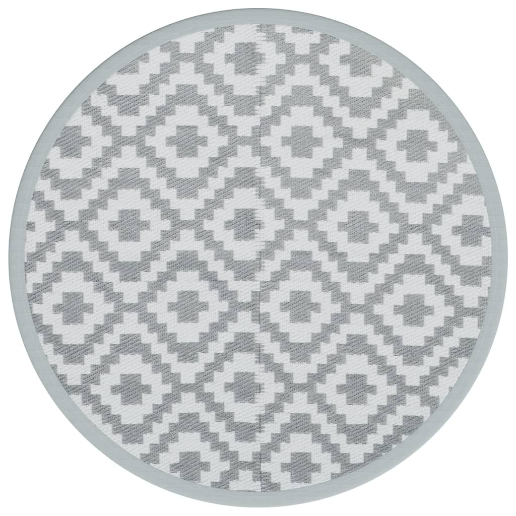 Tapis extérieur gris Ø160 cm PP