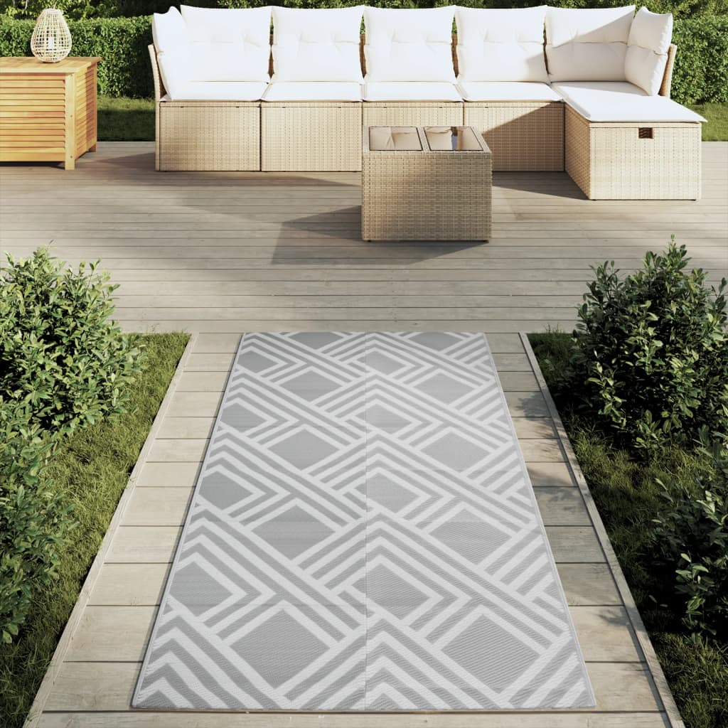 Tapis d'extérieur gris 80x150 cm PP