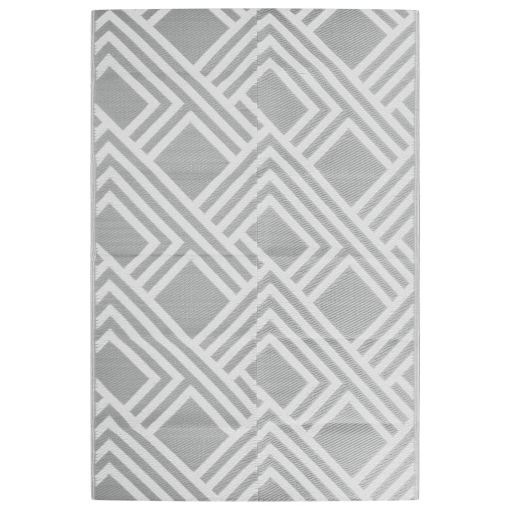 Tapis extérieur gris 120x180 cm PP