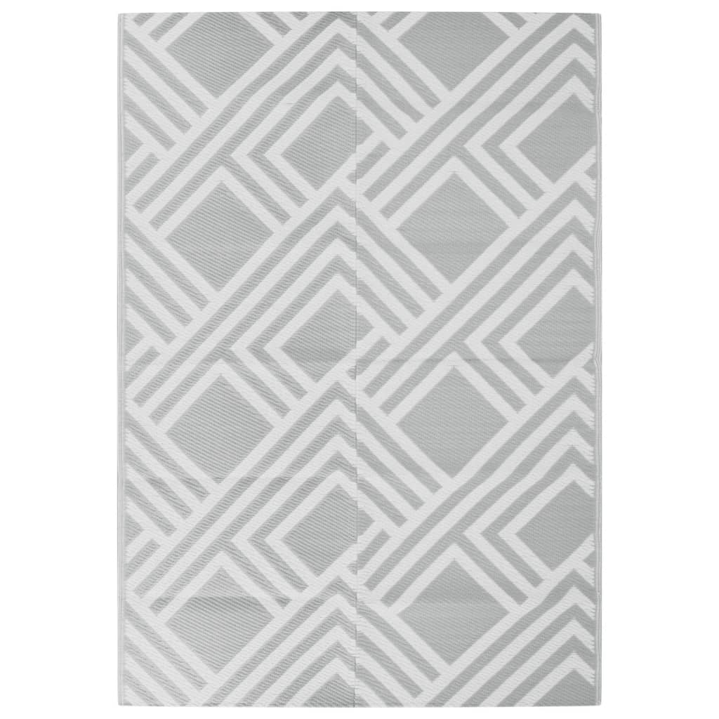 Tapis extérieur gris 160x230 cm PP