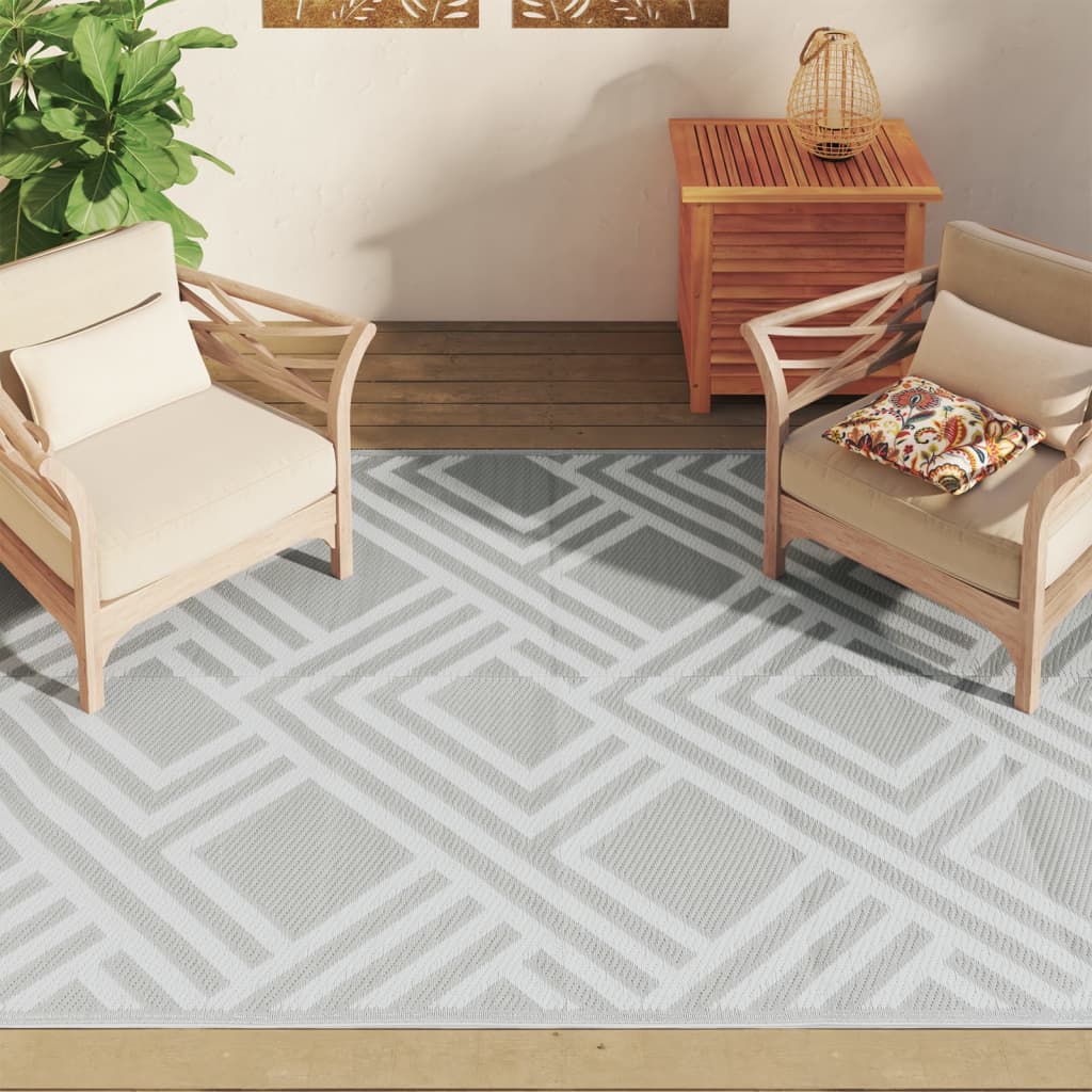 Tapis extérieur gris 160x230 cm PP