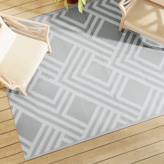 Tapis extérieur gris 160x230 cm PP