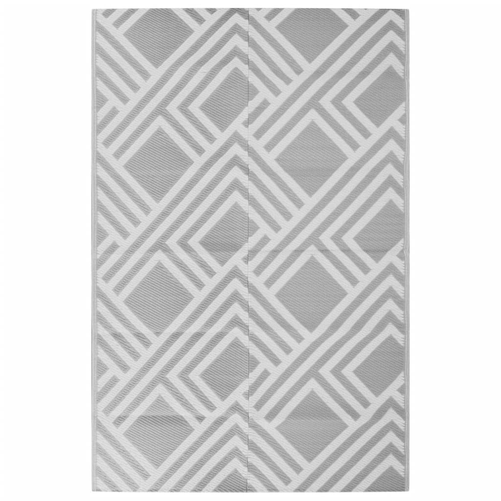 Tapis extérieur gris 190x290 cm PP