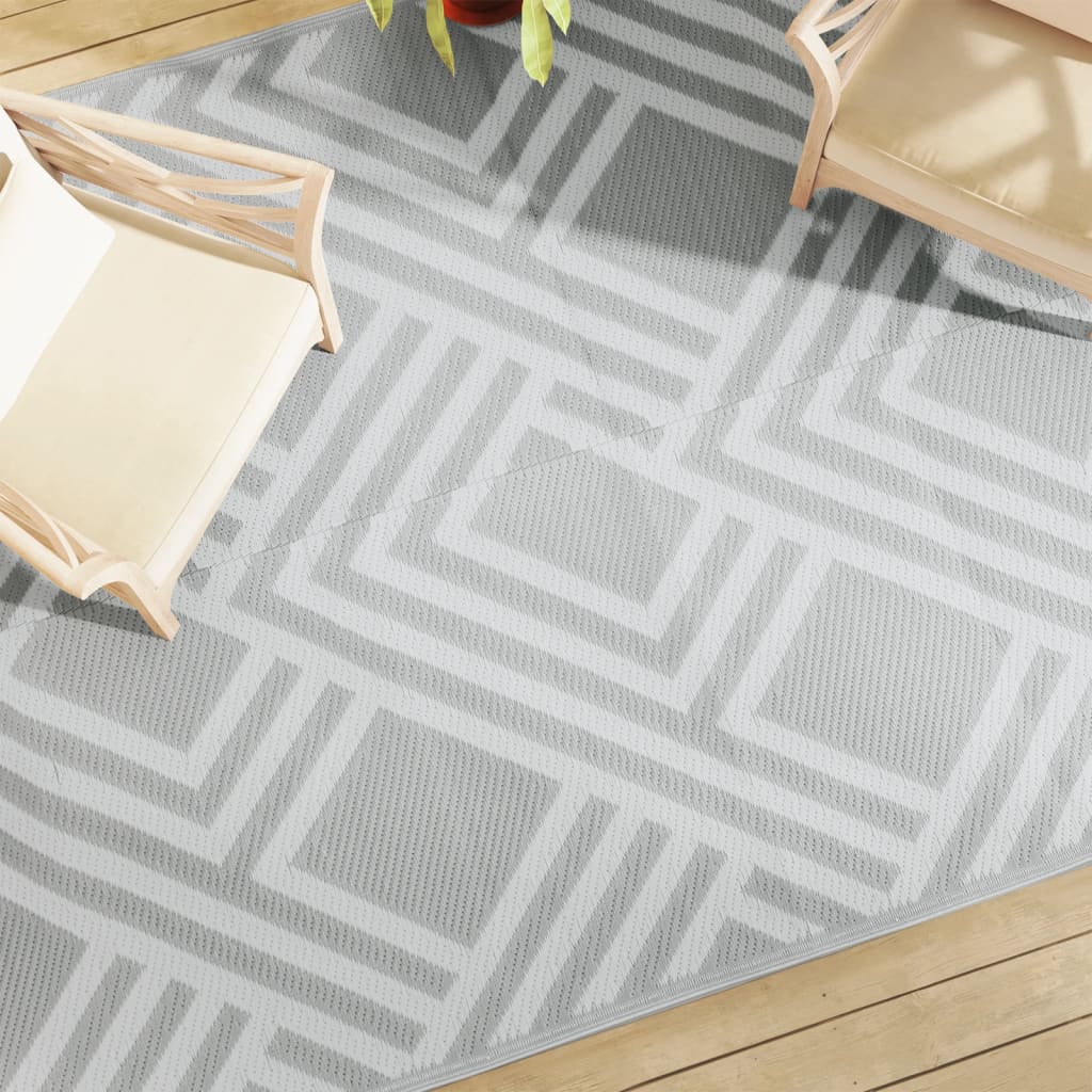 Tapis extérieur gris 190x290 cm PP