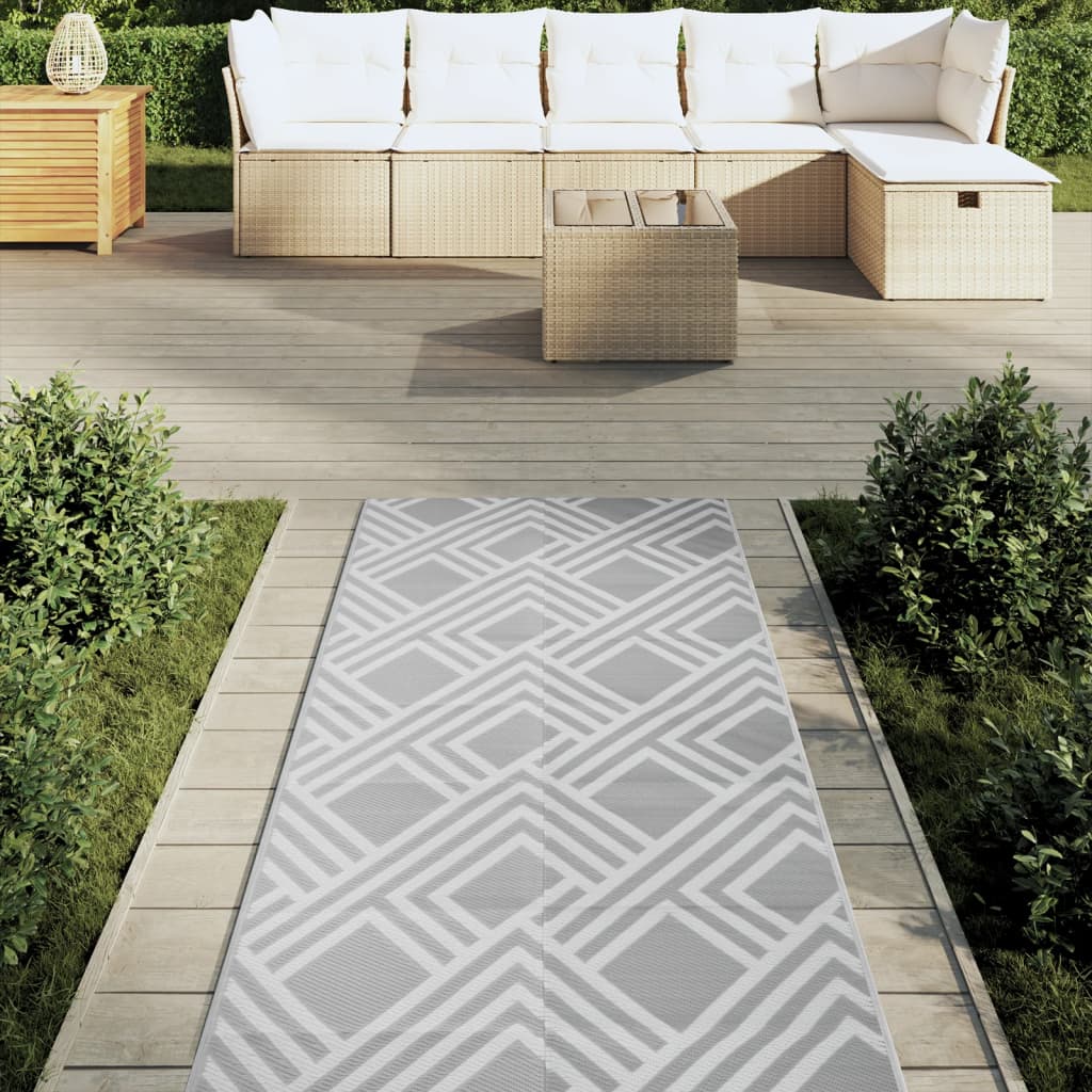 Outdoor-Teppich ARAKIL Grau 80x250 cm PP