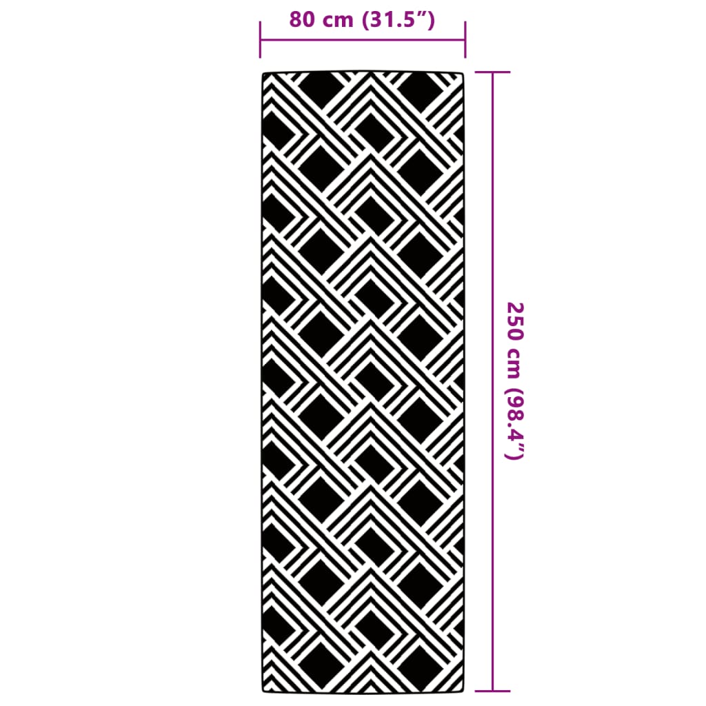 Outdoor-Teppich ARAKIL Grau 80x250 cm PP