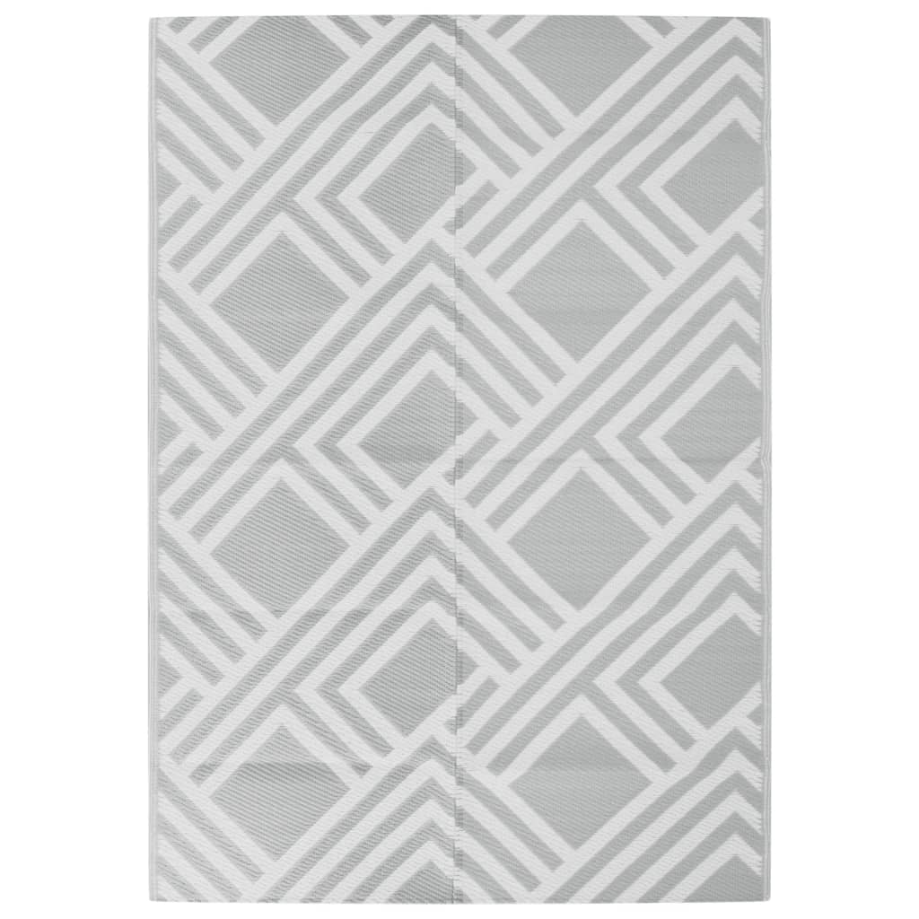 Tapis extérieur gris 140x200 cm PP