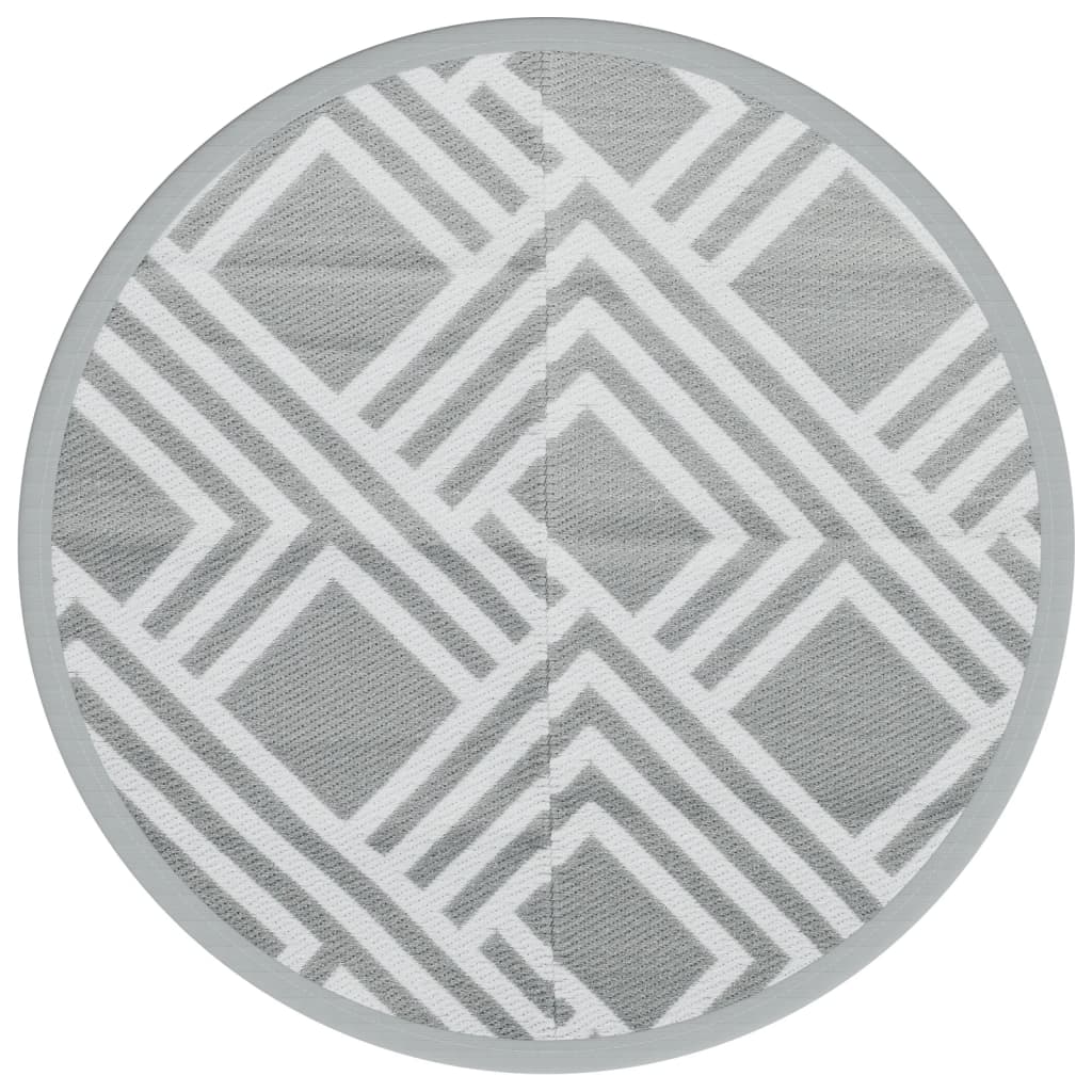 Tapis extérieur gris Ø160 cm PP