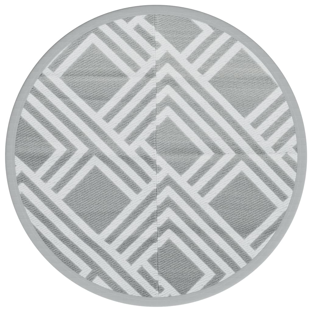 Tapis extérieur gris Ø200 cm PP