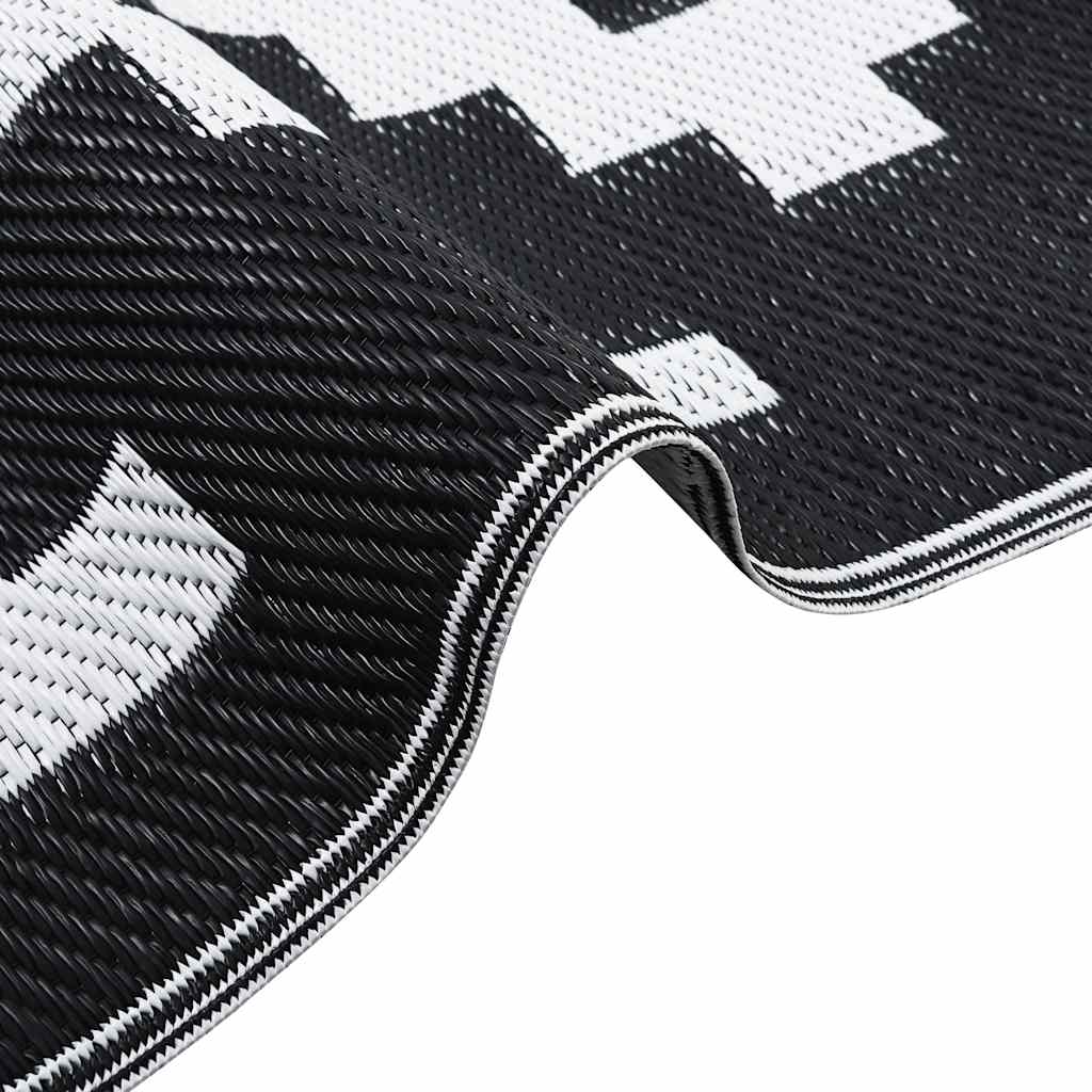 Outdoor rug ARAKIL white and black 160x230 cm PP