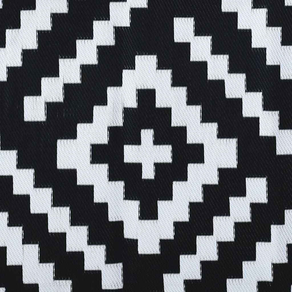 Outdoor rug ARAKIL white and black 160x230 cm PP