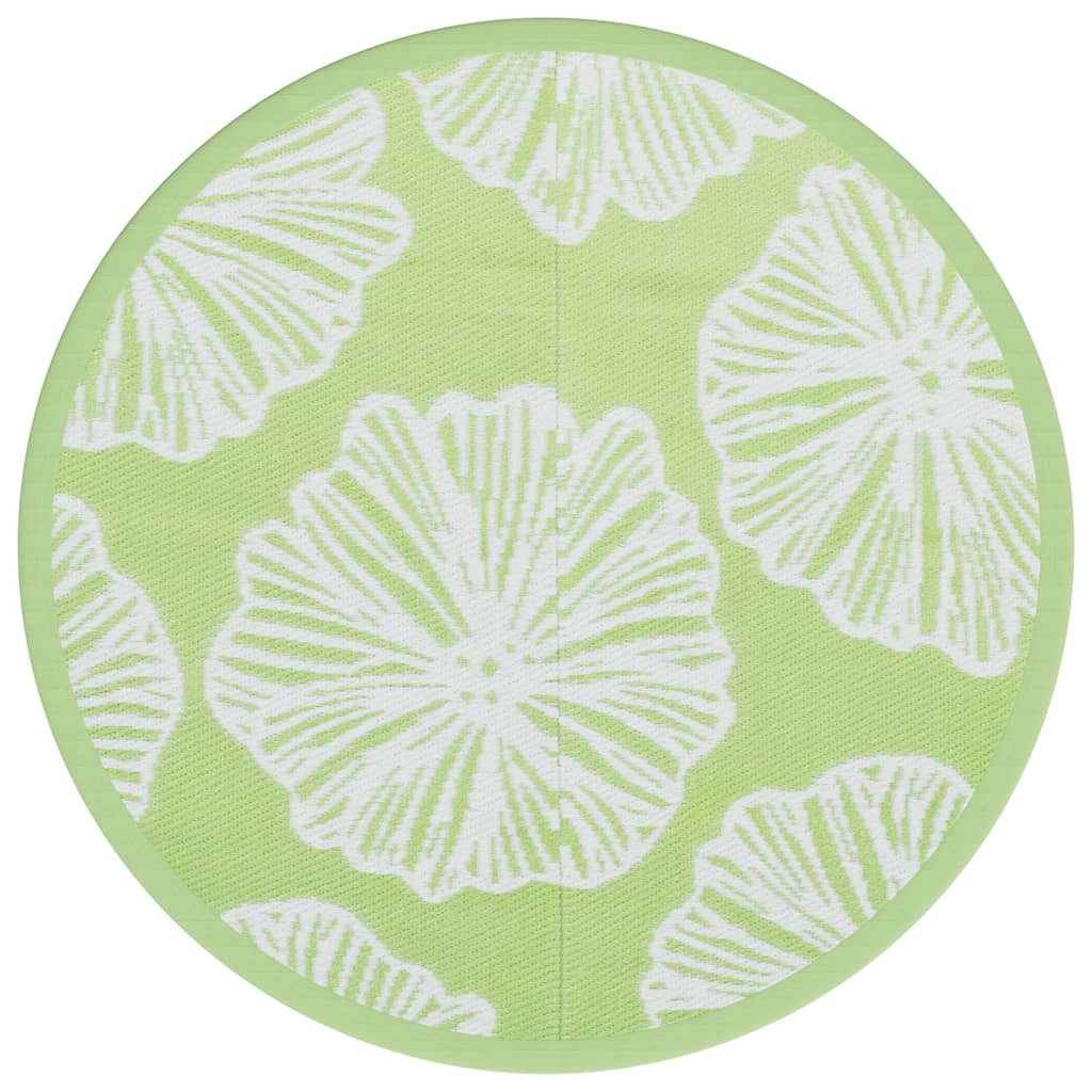 Tapis d'extérieur vert Ø120 cm PP