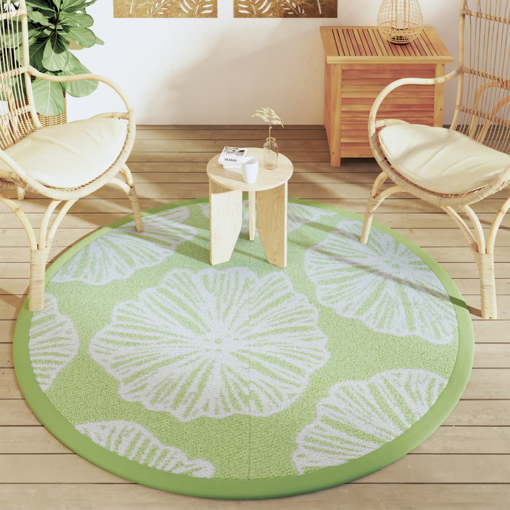 Tapis extérieur vert Ø160 cm PP