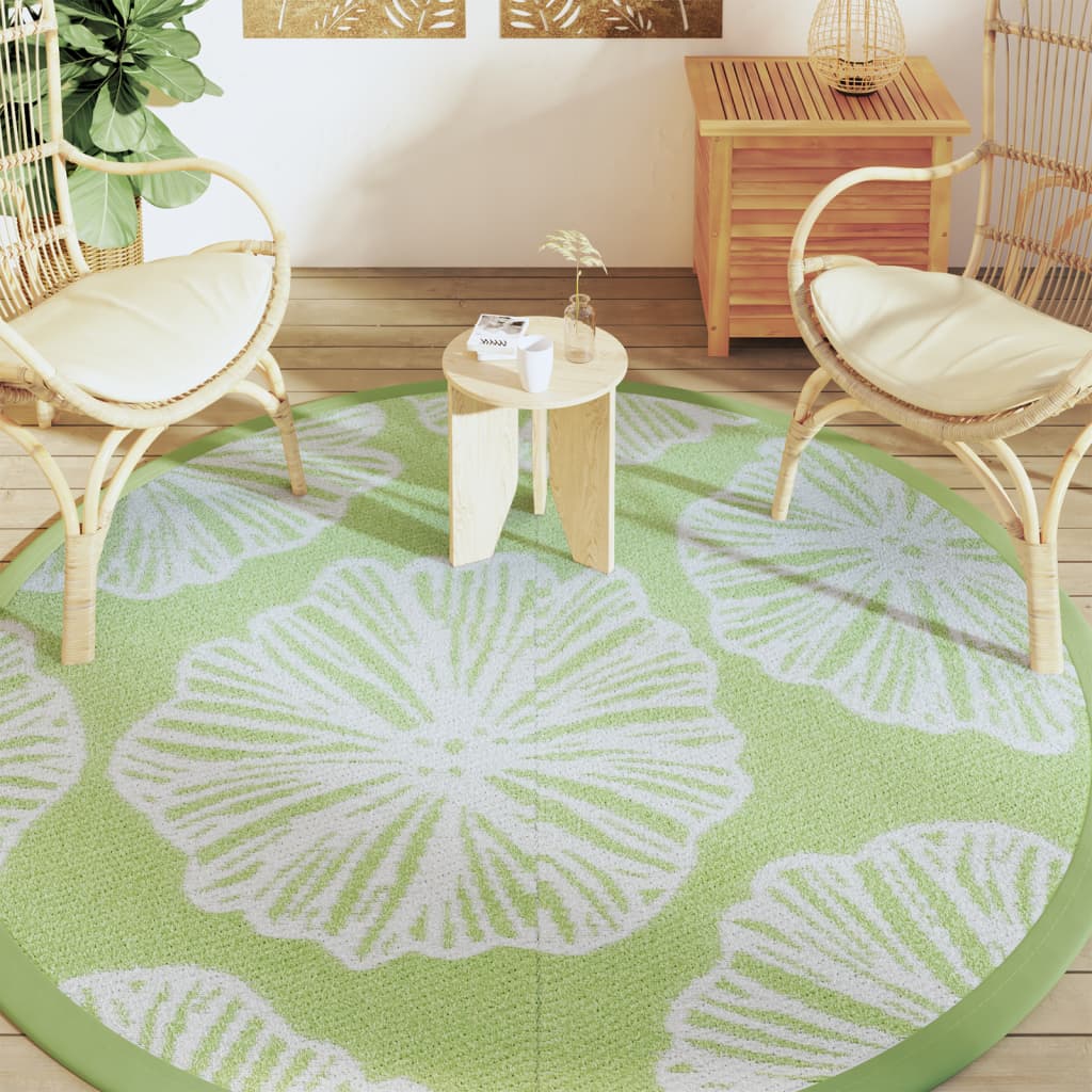 Tapis extérieur vert Ø200 cm PP