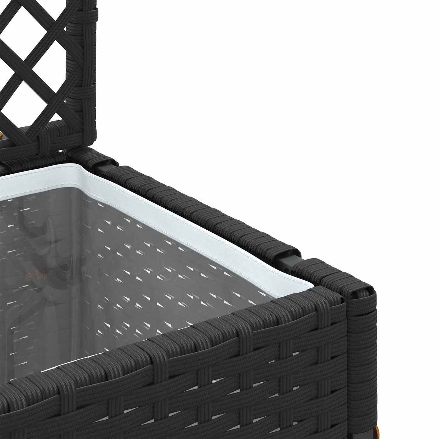 Garden Trellis Planter Schwarz 35 x 30 x 135 cm Metall
