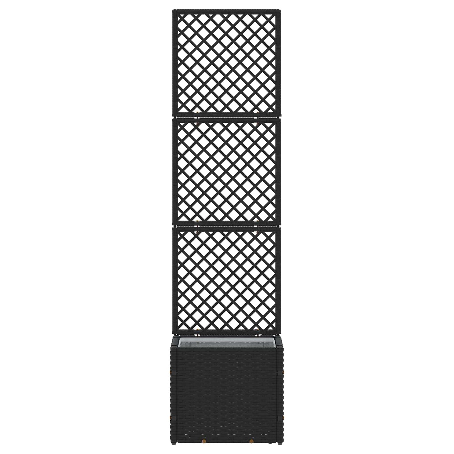 Garden Trellis Planter Schwarz 35 x 30 x 135 cm Metall