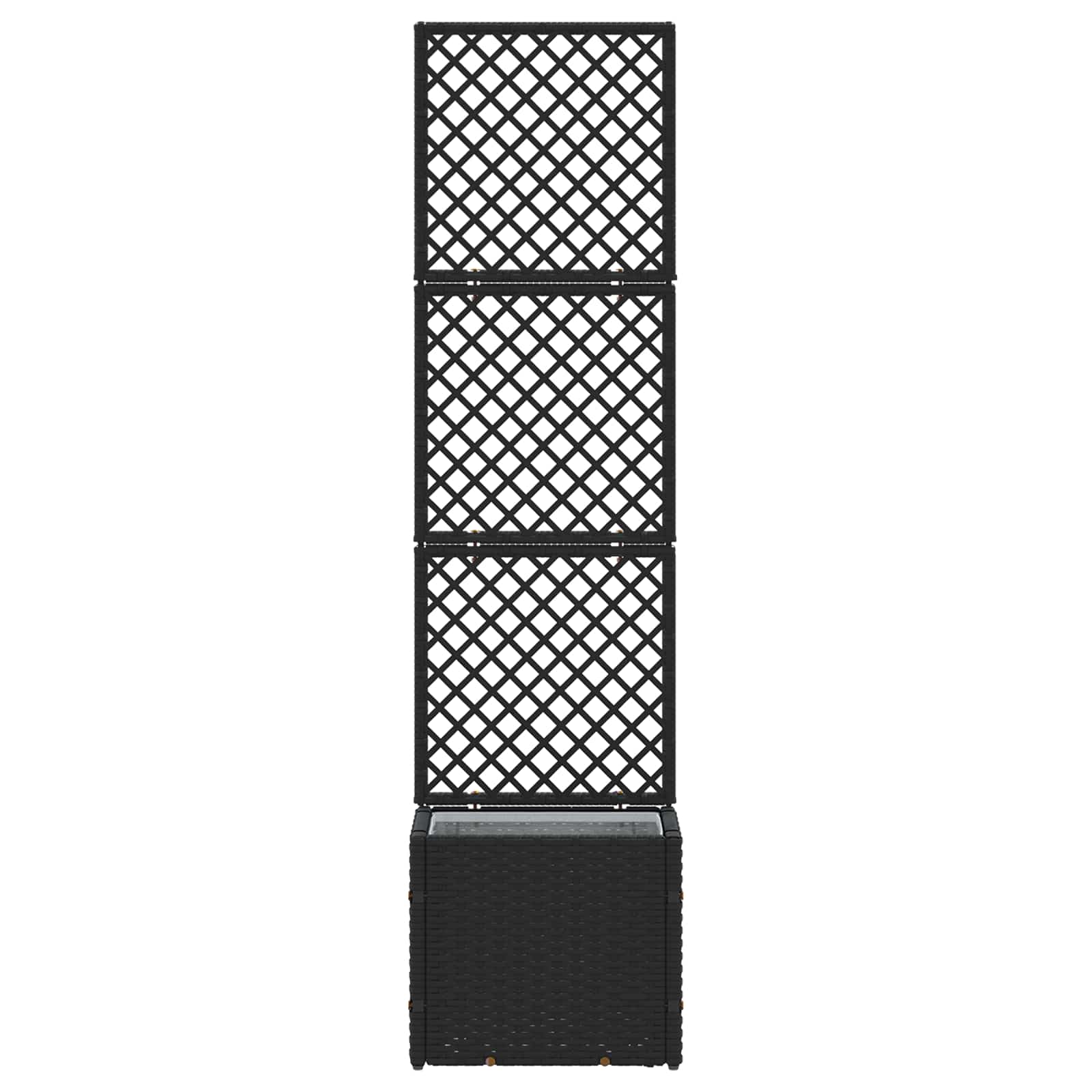Garden Trellis Planter Schwarz 35 x 30 x 135 cm Metall
