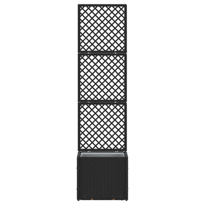 Garden Trellis Planter Schwarz 35 x 30 x 135 cm Metall