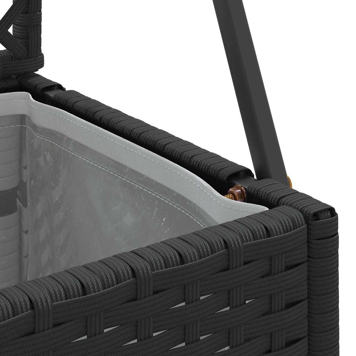Garden Trellis Planter Schwarz 105 x 30 x 170 cm Metall
