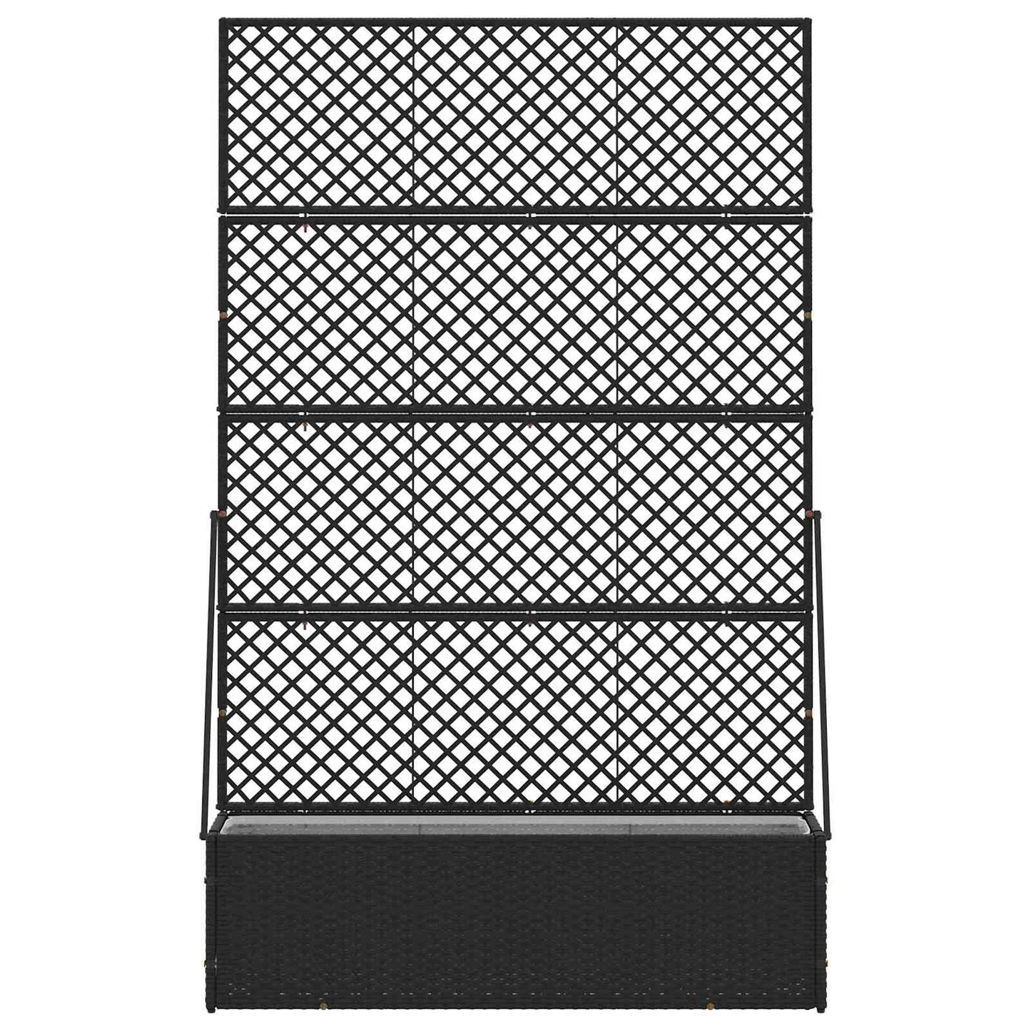 Garden Trellis Planter Schwarz 105 x 30 x 170 cm Metall