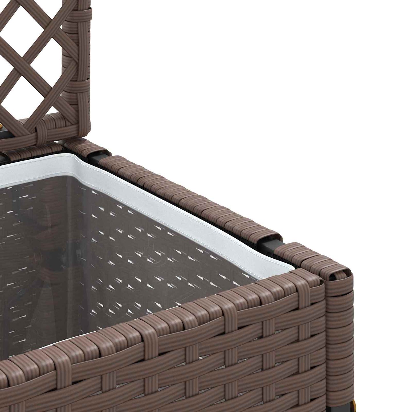 Garden Trellis Planter Braun 35 x 30 x 135 cm Metall