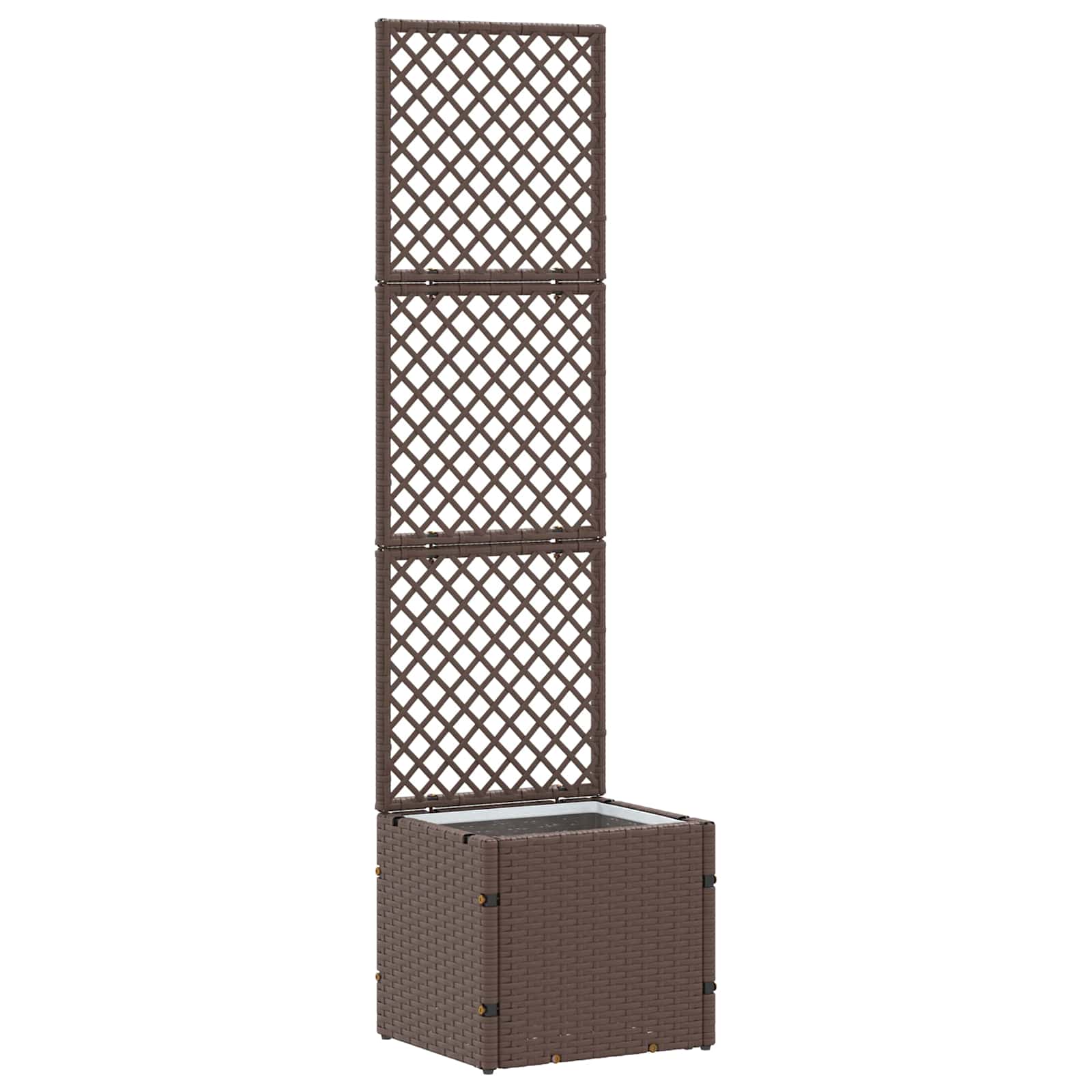 Garden Trellis Planter Braun 35 x 30 x 135 cm Metall