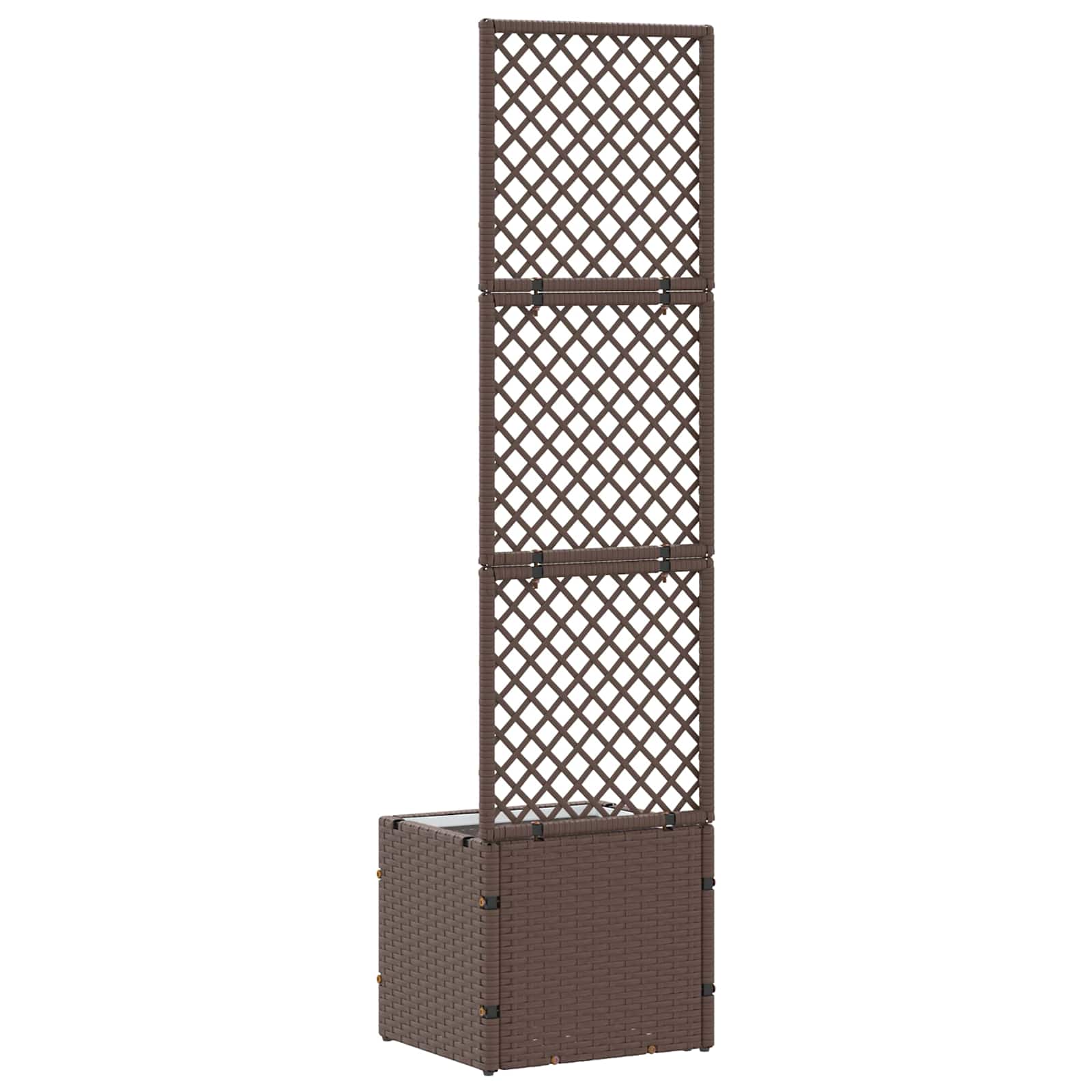 Garden Trellis Planter Braun 35 x 30 x 135 cm Metall