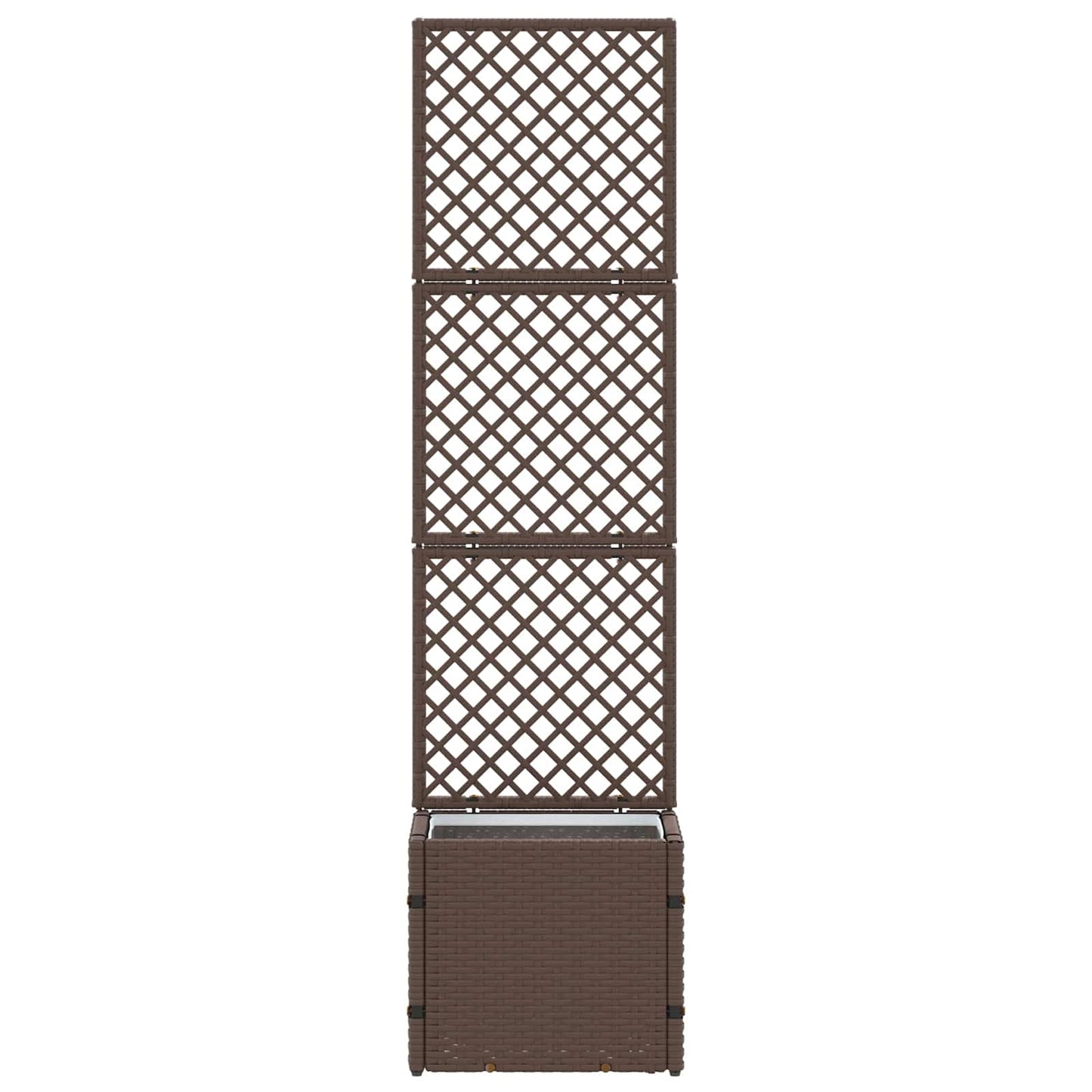 Garden Trellis Planter Braun 35 x 30 x 135 cm Metall