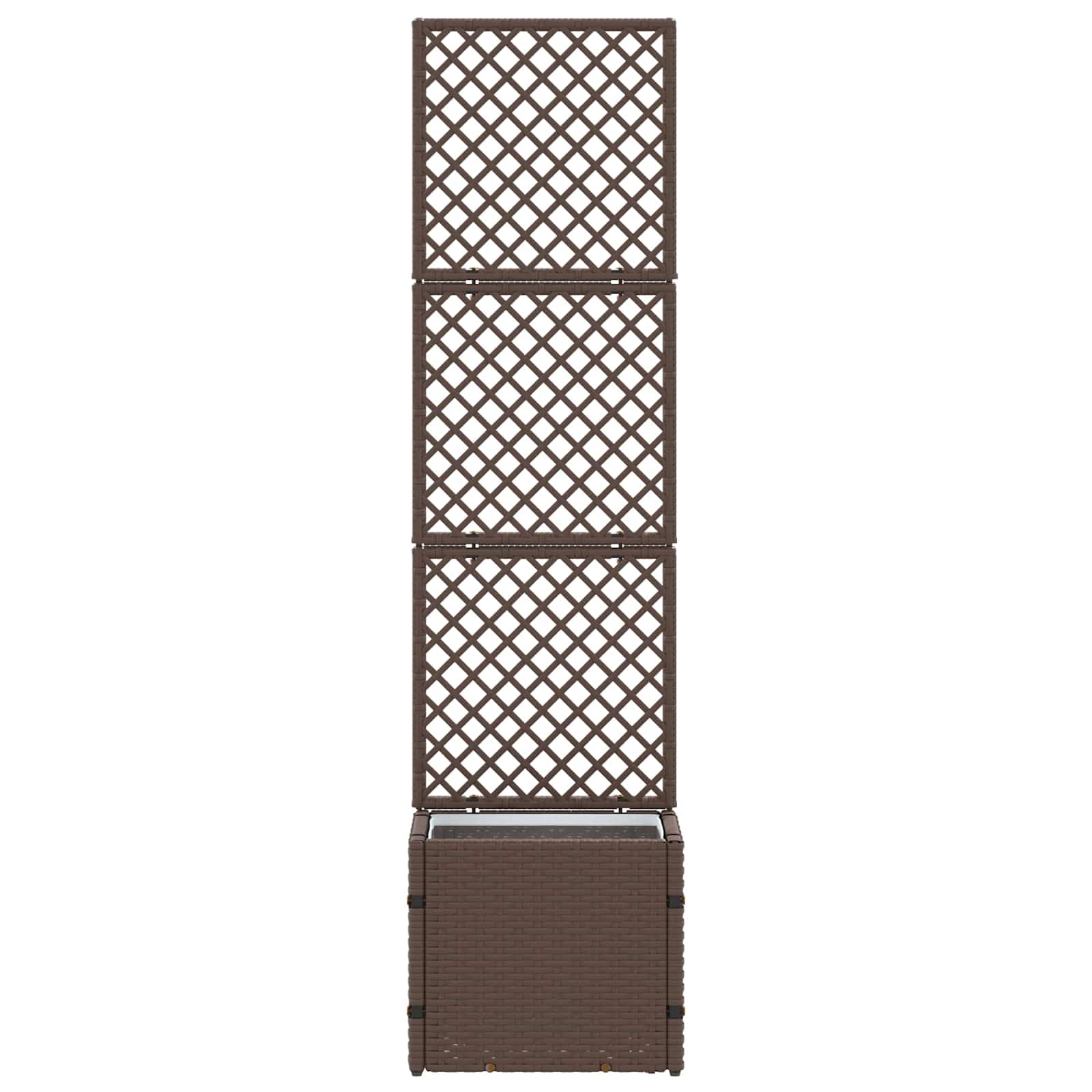 Garden Trellis Planter Braun 35 x 30 x 135 cm Metall
