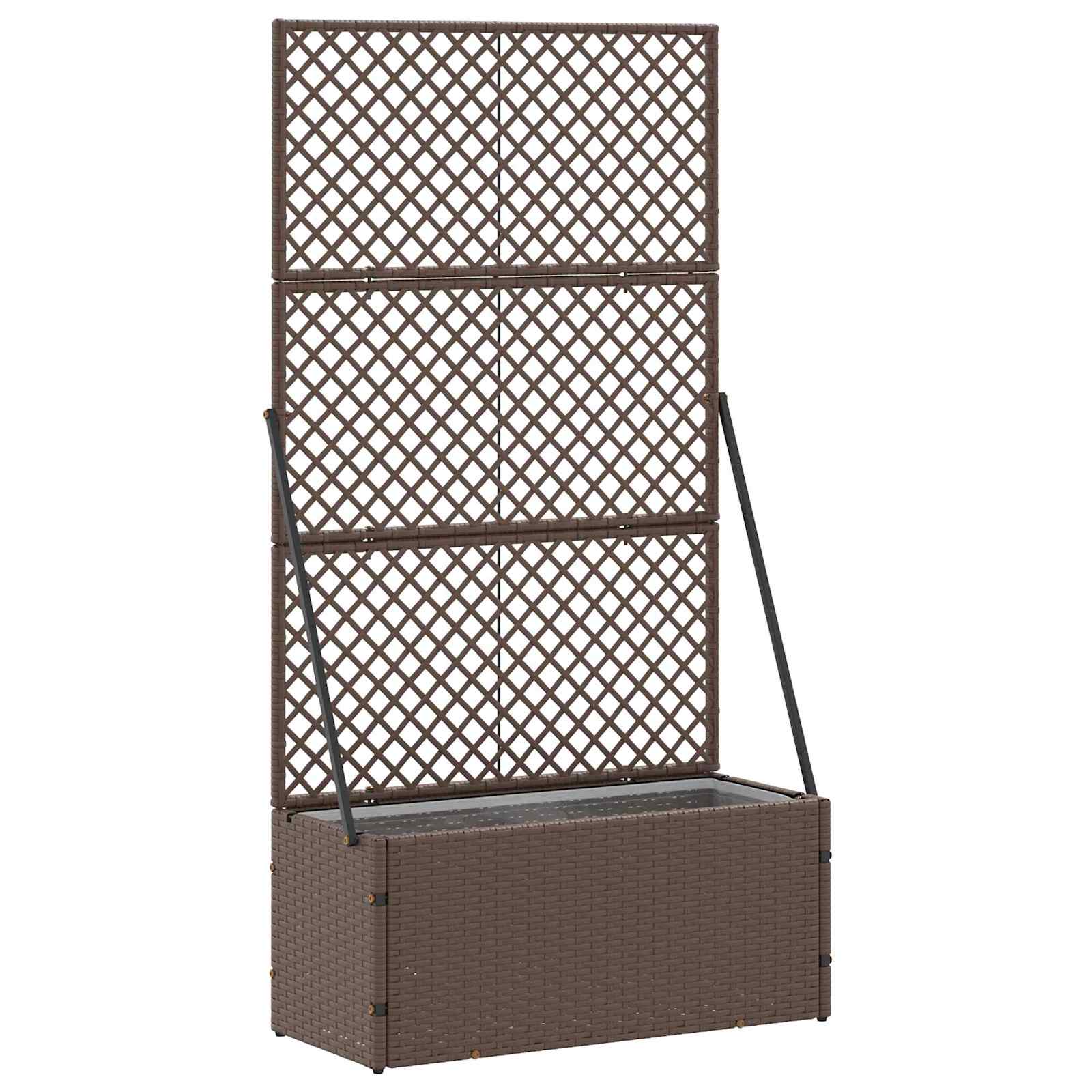 Garden Trellis Planter Braun 70 x 30 x 135 cm Metall