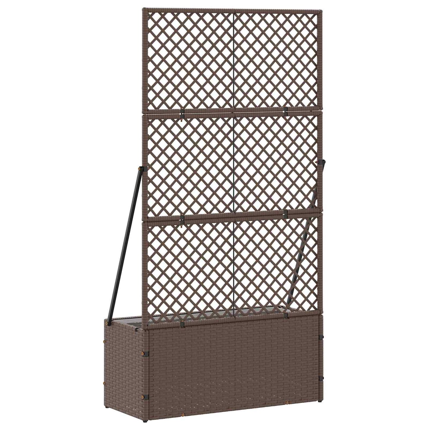Garden Trellis Planter Braun 70 x 30 x 135 cm Metall