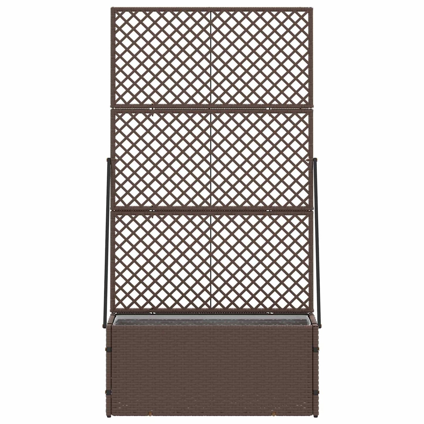 Garden Trellis Planter Braun 70 x 30 x 135 cm Metall
