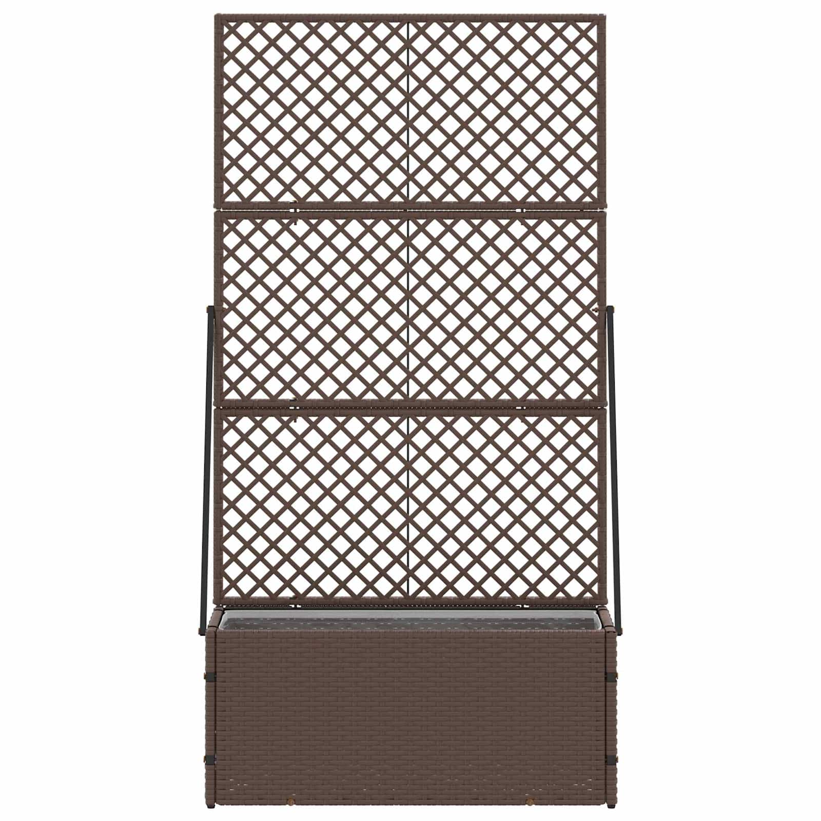 Garden Trellis Planter Braun 70 x 30 x 135 cm Metall