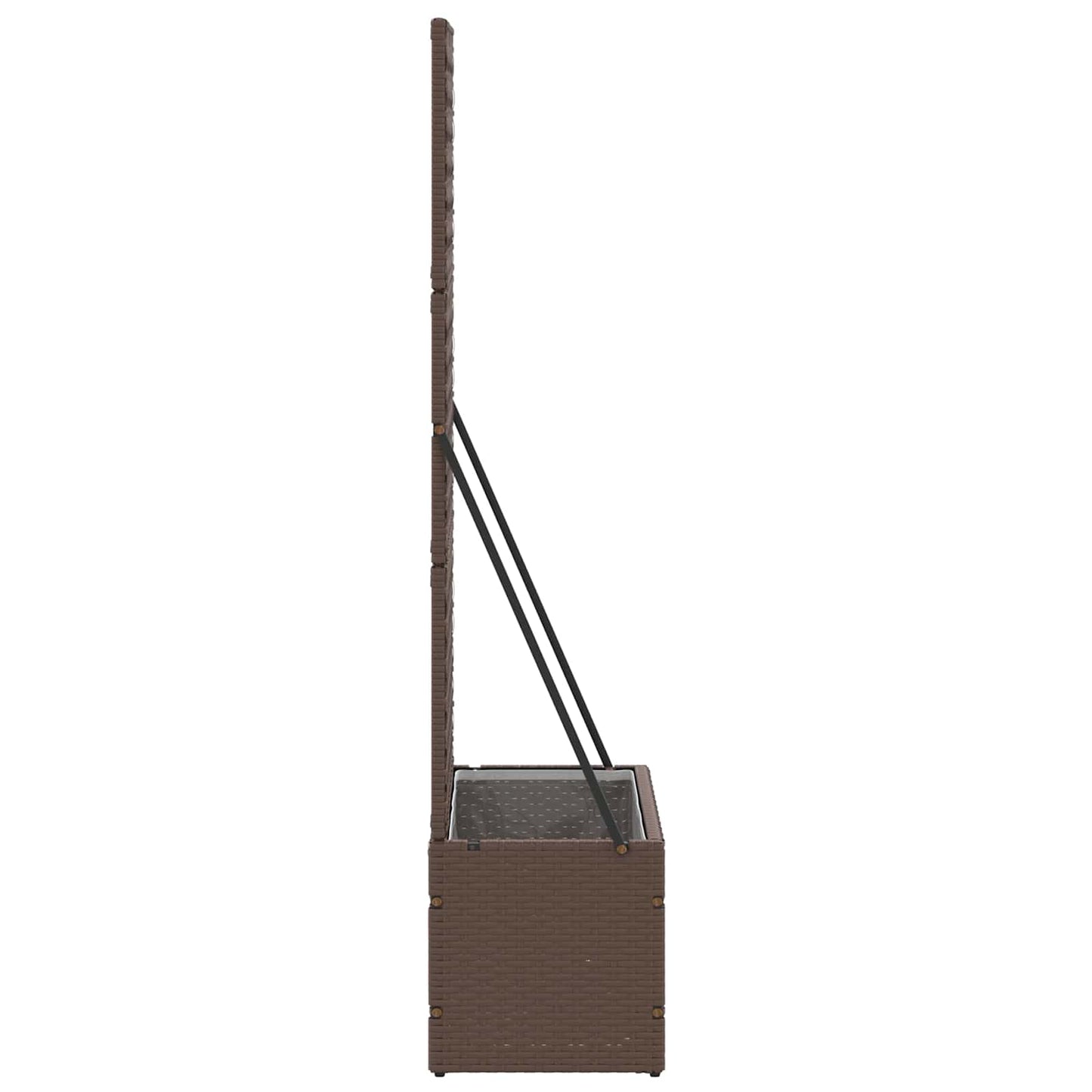 Garden Trellis Planter Braun 70 x 30 x 135 cm Metall