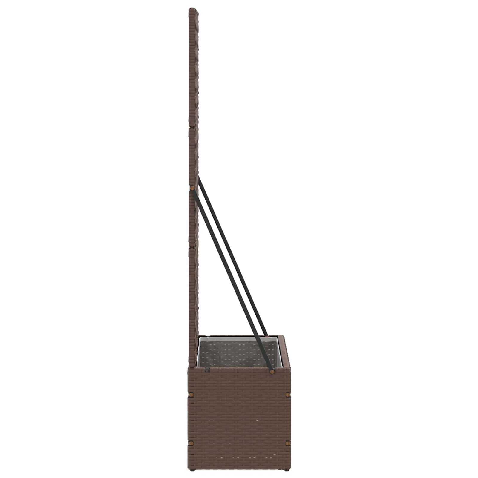 Garden Trellis Planter Braun 70 x 30 x 135 cm Metall
