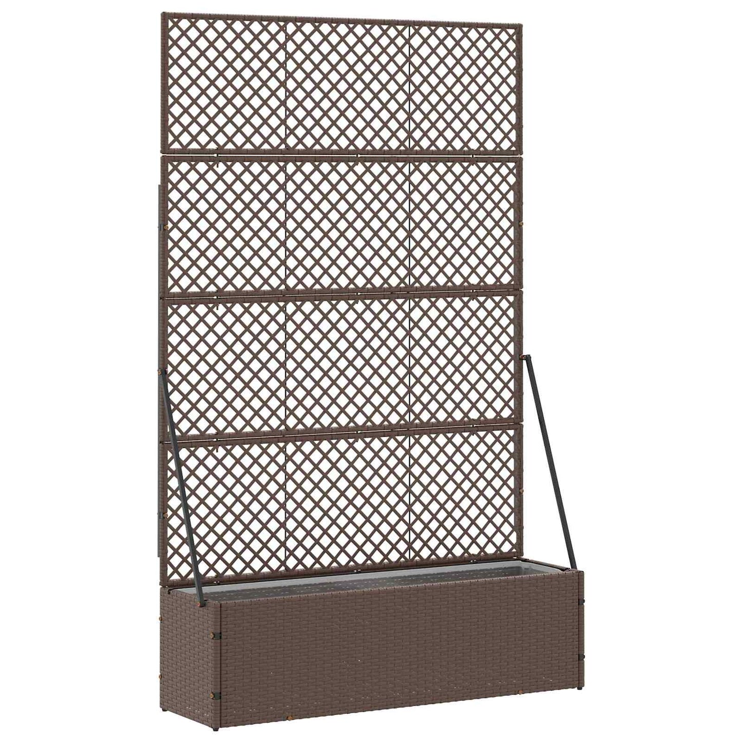 Garden Trellis Planter Braun 105 x 30 x 170 cm Metall