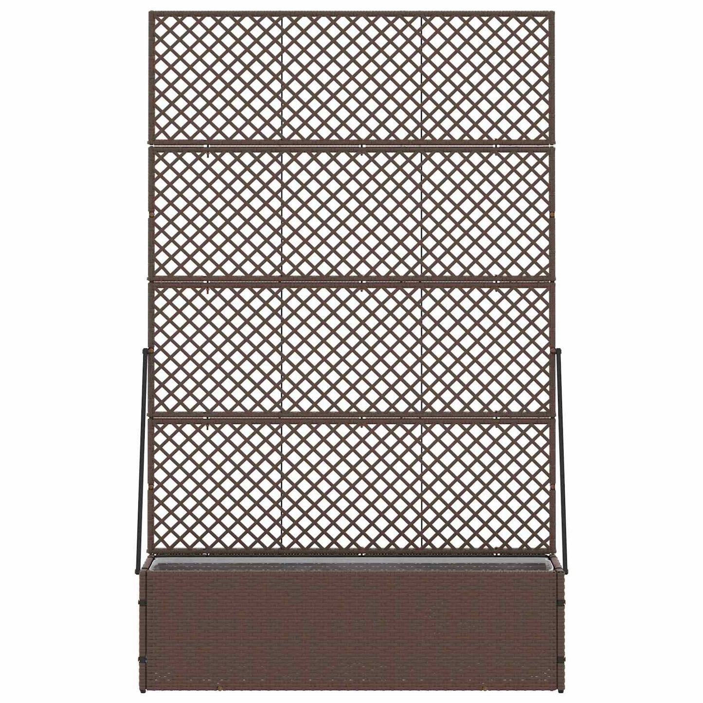 Garden Trellis Planter Braun 105 x 30 x 170 cm Metall