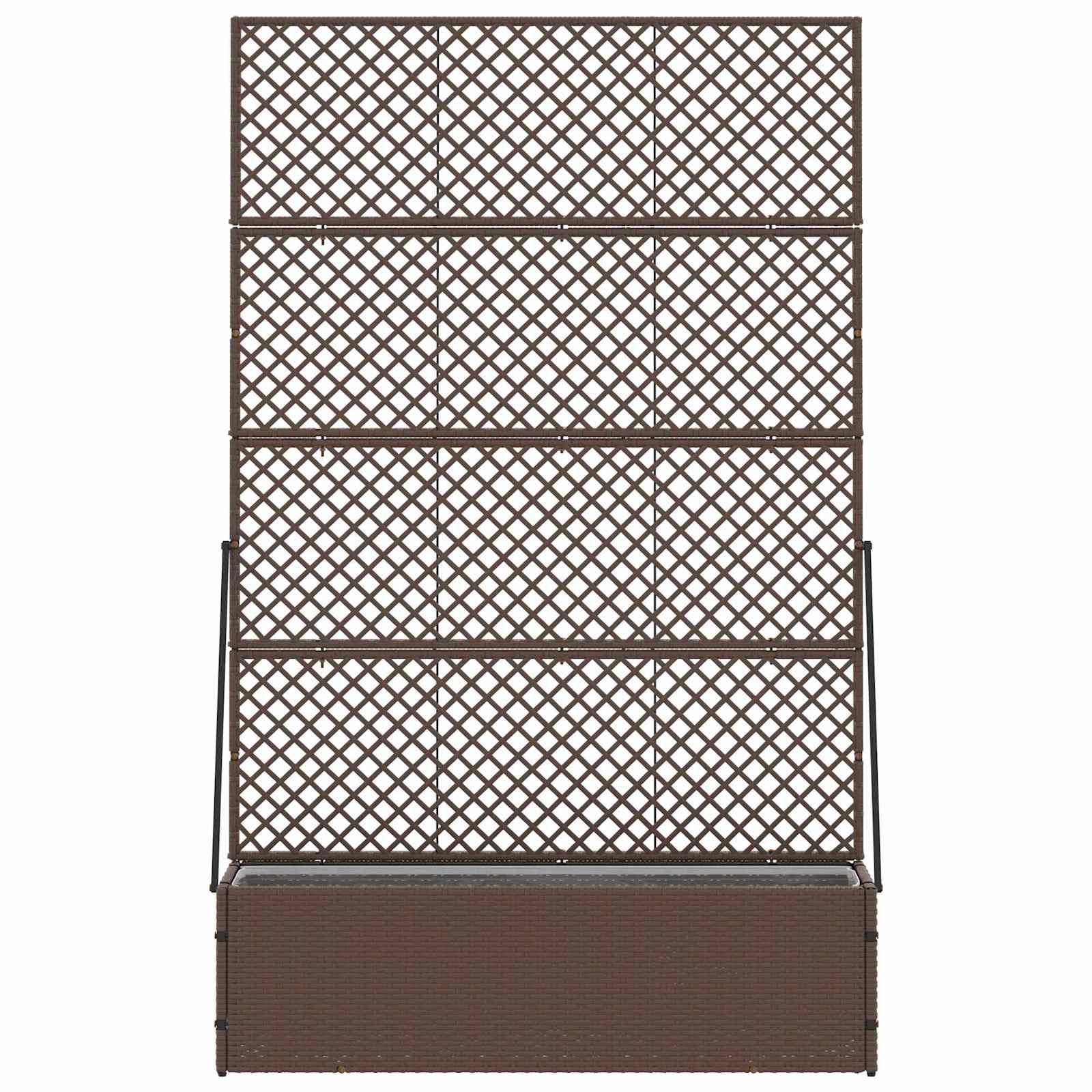 Garden Trellis Planter Braun 105 x 30 x 170 cm Metall