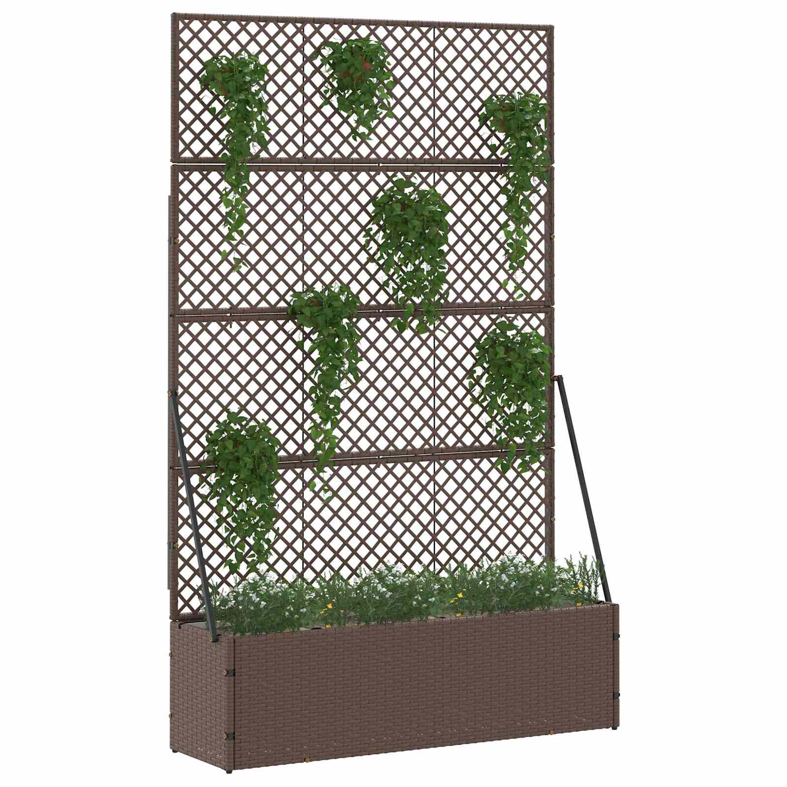 Garden Trellis Planter Braun 105 x 30 x 170 cm Metall