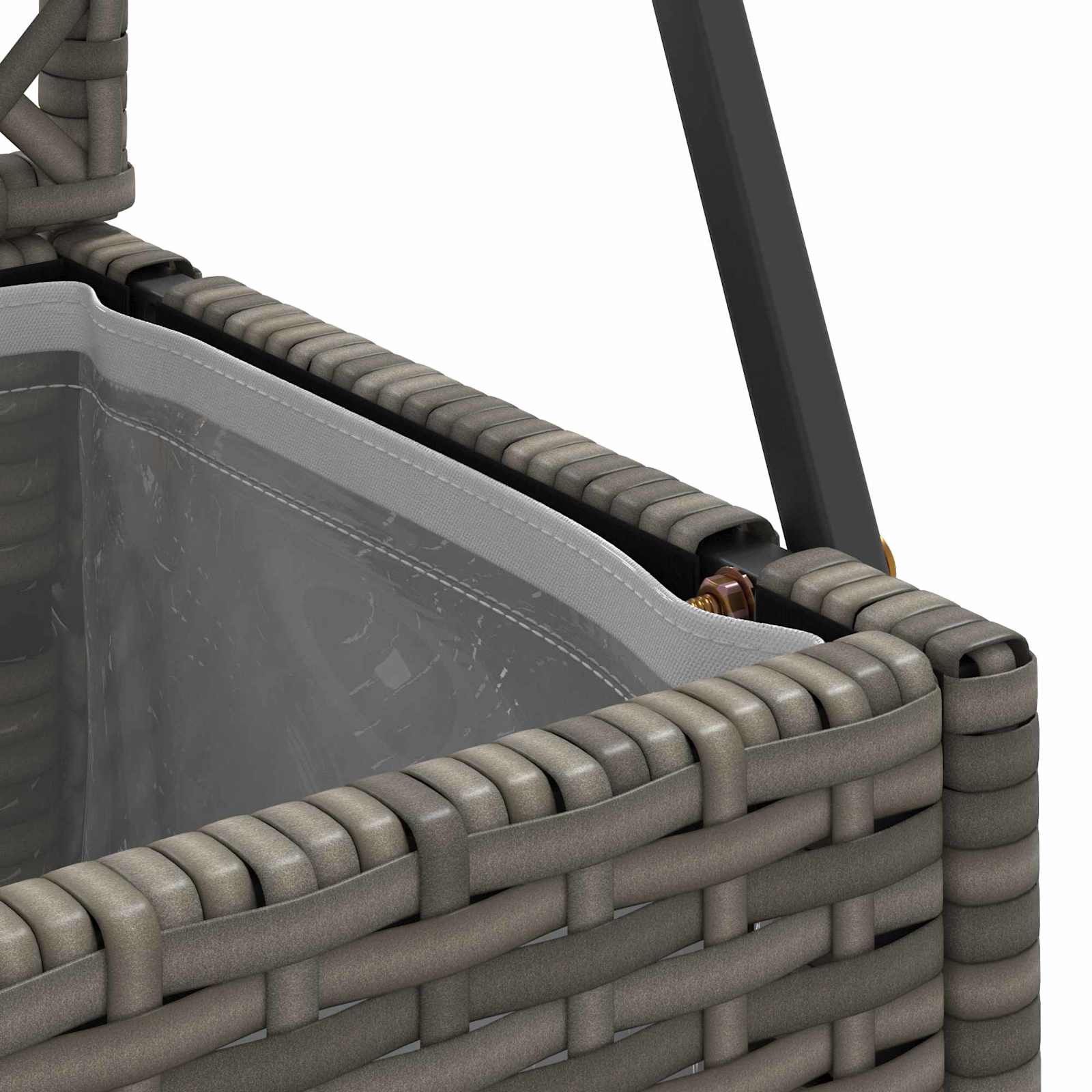 Garden Trellis Planter Grau 105 x 30 x 170 cm Metall