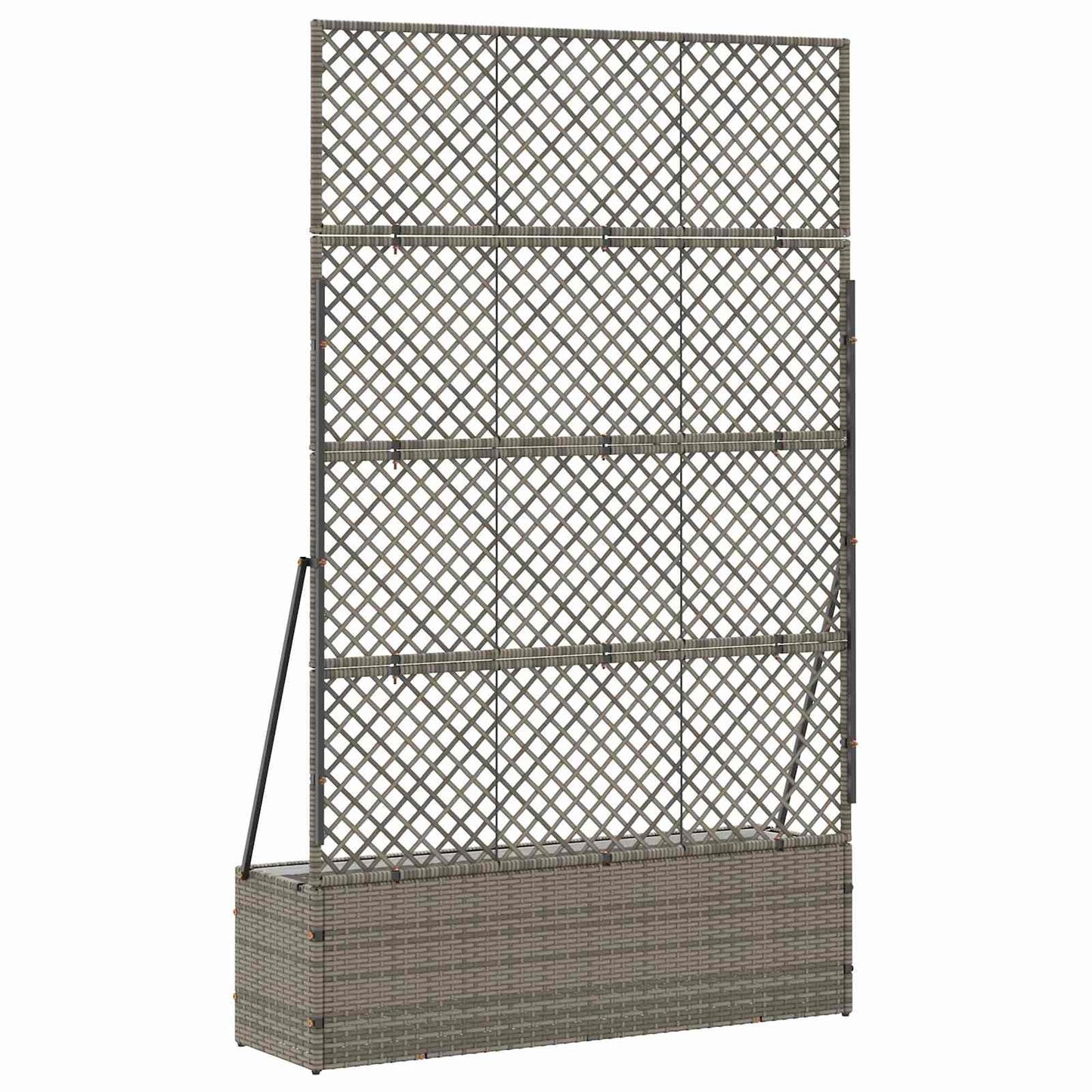 Garden Trellis Planter Grau 105 x 30 x 170 cm Metall