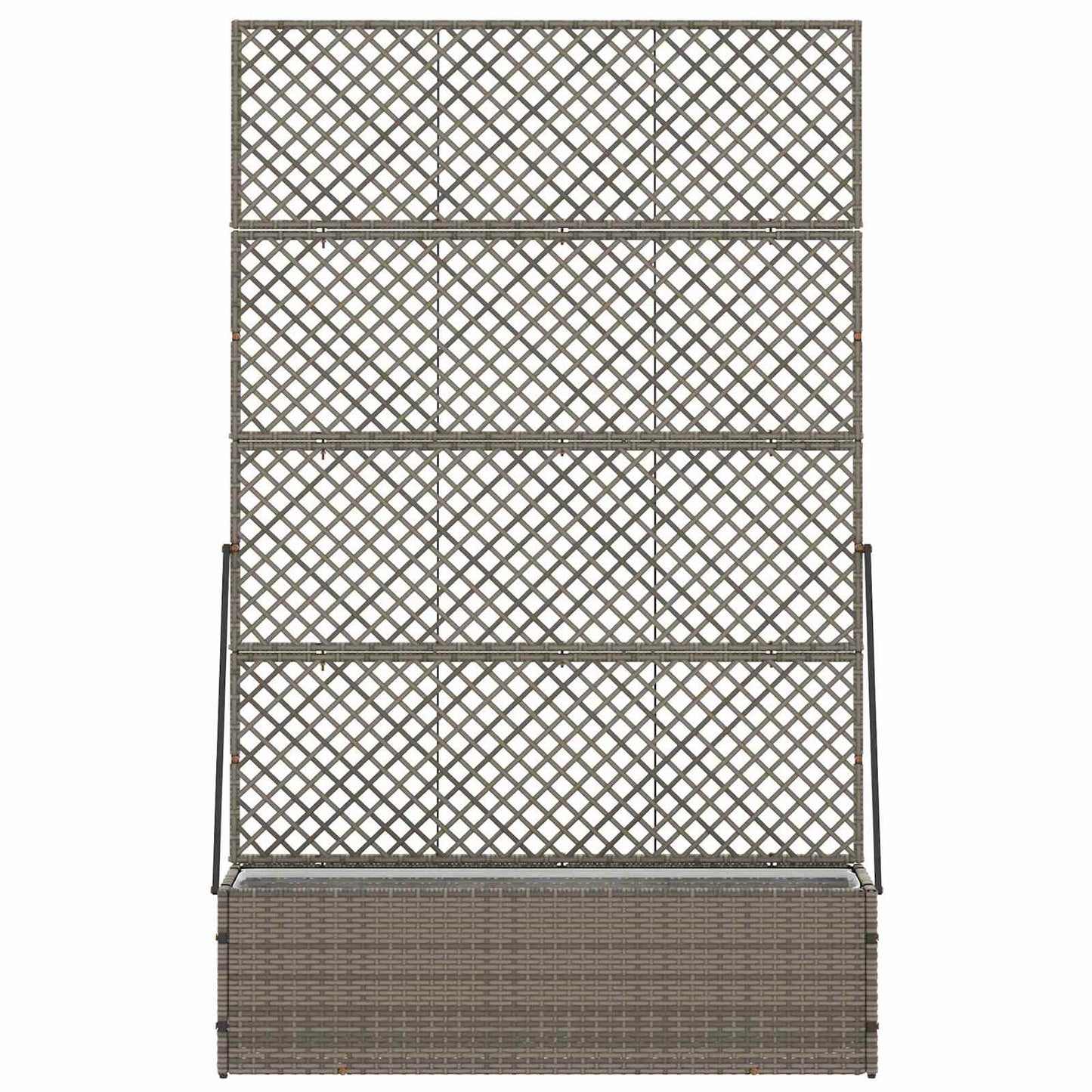 Garden Trellis Planter Grau 105 x 30 x 170 cm Metall
