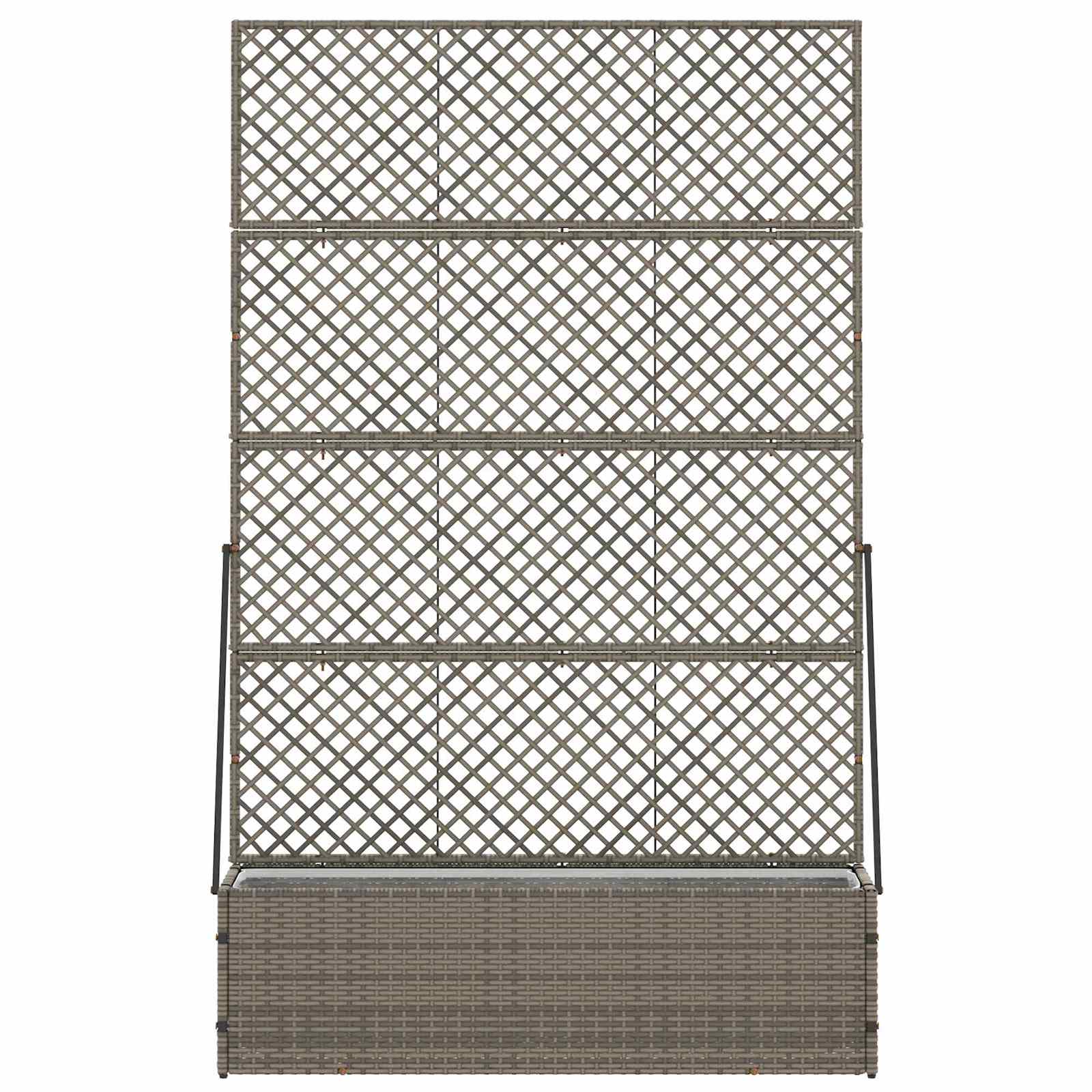 Garden Trellis Planter Grau 105 x 30 x 170 cm Metall