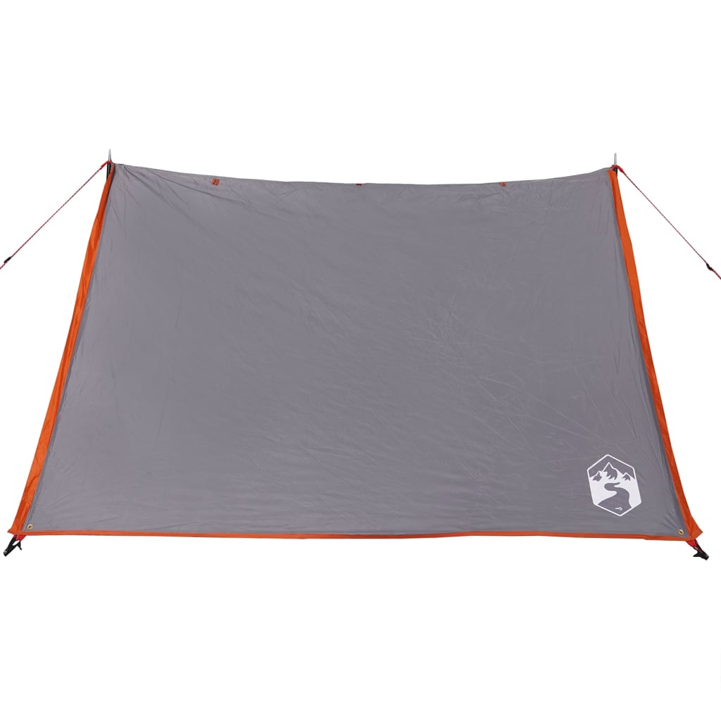 Tente de camping 2 personnes grise et orange imperméable