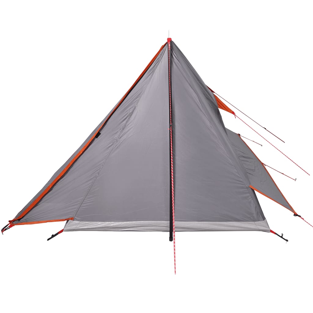 Tente de camping 2 personnes grise et orange imperméable