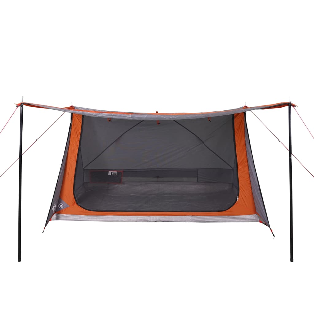 Tente de camping 2 personnes grise et orange imperméable